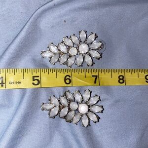 Bridal flower petal earrings